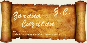 Zorana Ćuzulan vizit kartica